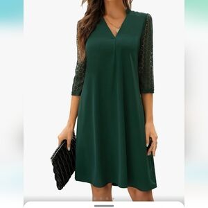 Missky womens 3/4 sleeve shift dress